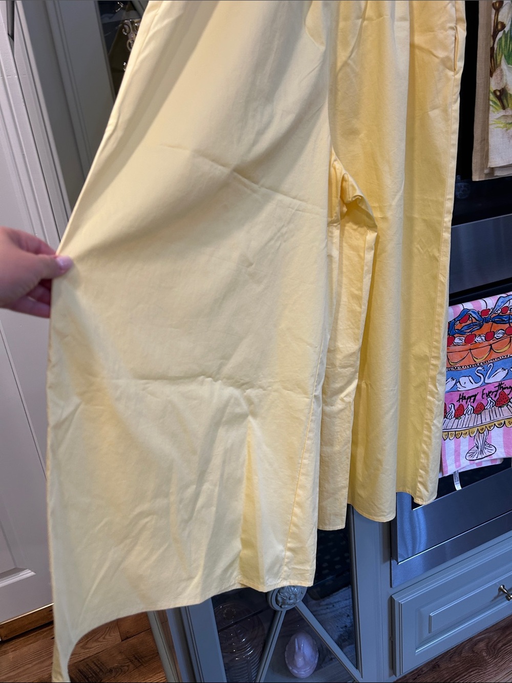 Zara Light Yellow Wide-Leg Casual Pants XS - Picture 5 of 6